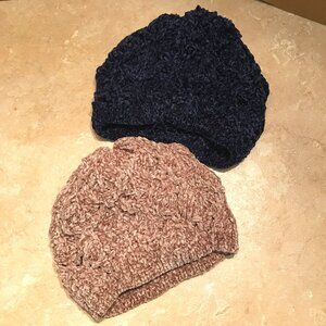 Pair of Winter Knit Beanies